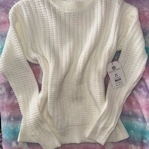 Time and Tru white Knit Sweater